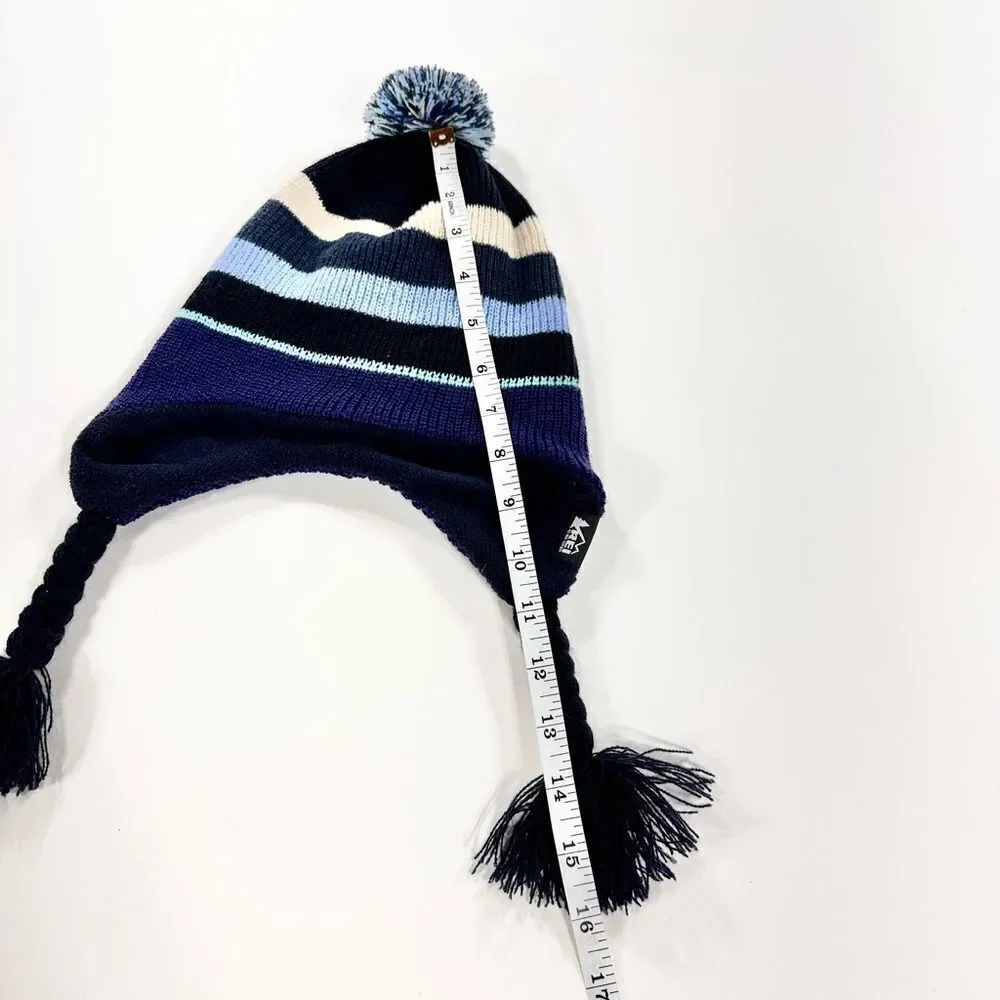 REI kids knit hat with tassels OS